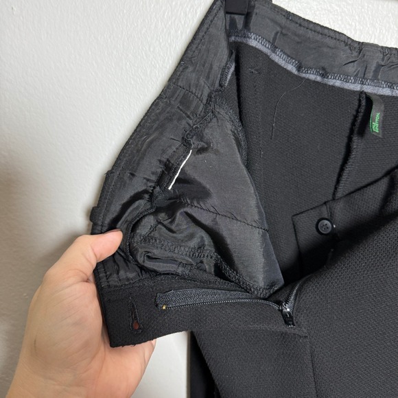 Stile Benetton Womens Dress Pants 30 M Black Textured Straight Office - Picture 9 of 9